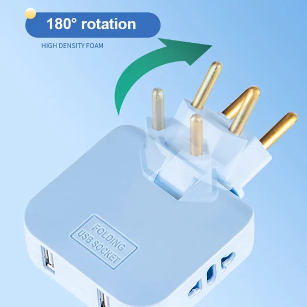 Tomada Elétrica Multiprise Extensão com 180° Rotativo - Image 2