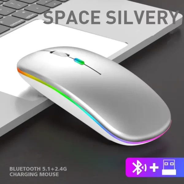 Mouse Sem Fio com Carregamento Luminoso 2.4G - Image 11