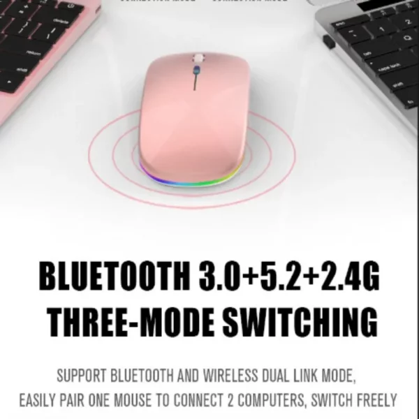 Mouse Sem Fio com Carregamento Luminoso 2.4G - Image 6