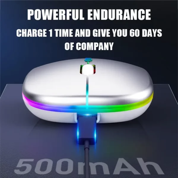 Mouse Sem Fio com Carregamento Luminoso 2.4G - Image 3