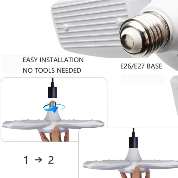 Lâmpada LED dobrável com controle remoto 28W - Image 3
