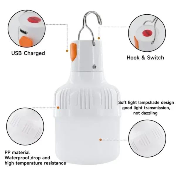 Lâmpada LED recarregável USB - Image 5