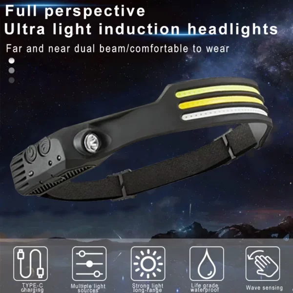Lanterna LED com Sensor Recarregável com 5 Modos de Iluminação - Image 5