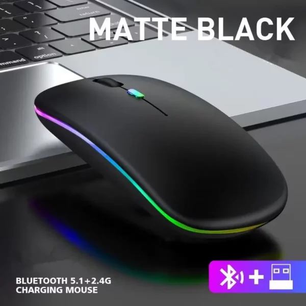 Mouse Sem Fio com Carregamento Luminoso 2.4G - Image 10