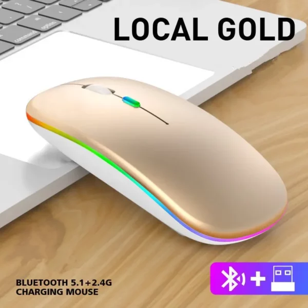 Mouse Sem Fio com Carregamento Luminoso 2.4G - Image 7
