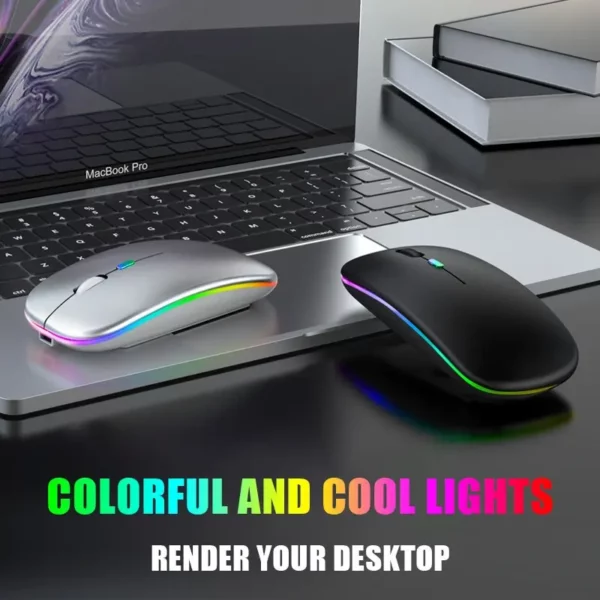 Mouse Sem Fio com Carregamento Luminoso 2.4G - Image 2
